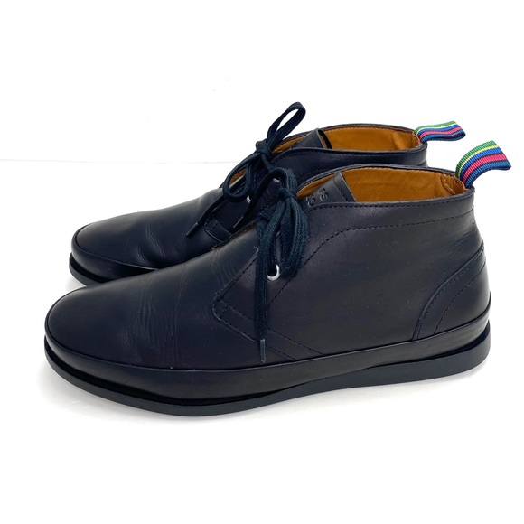 PS Paul Smith Cleon Leather Chukka Boots in Black - Picture 7 of 13